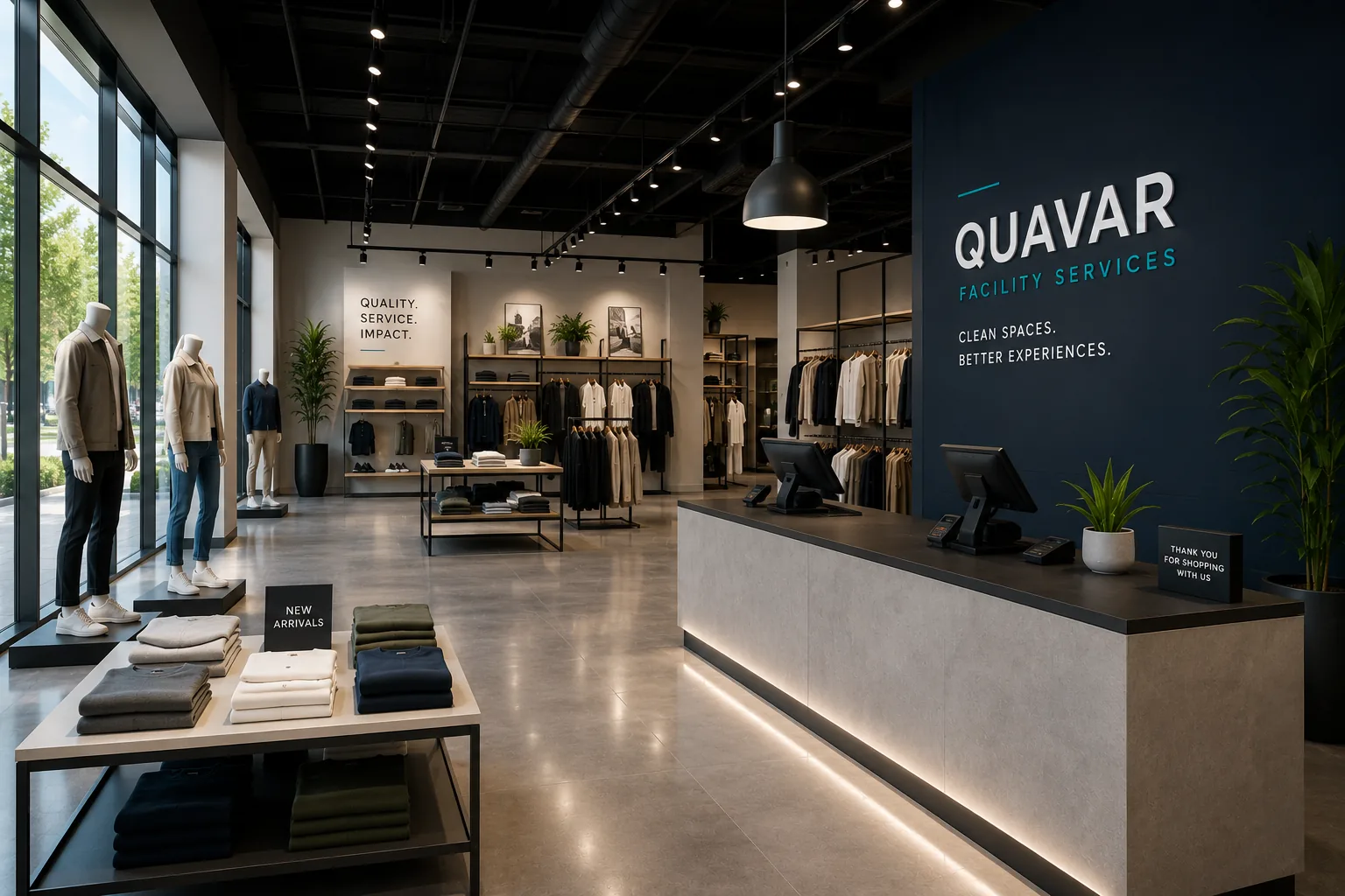Commercial property environment with premium corporate finishes