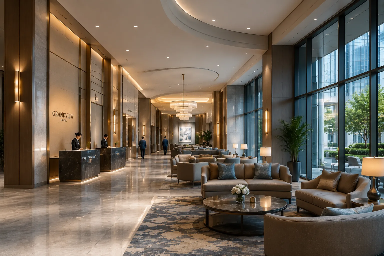 Premium hospitality interior designed for guest-facing environments