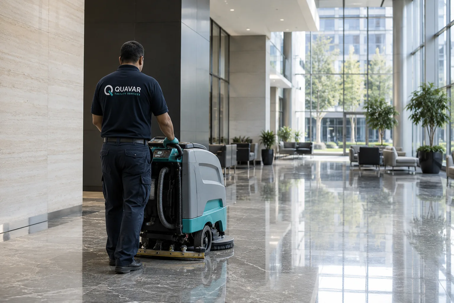 Professional floor surface in a premium commercial environment